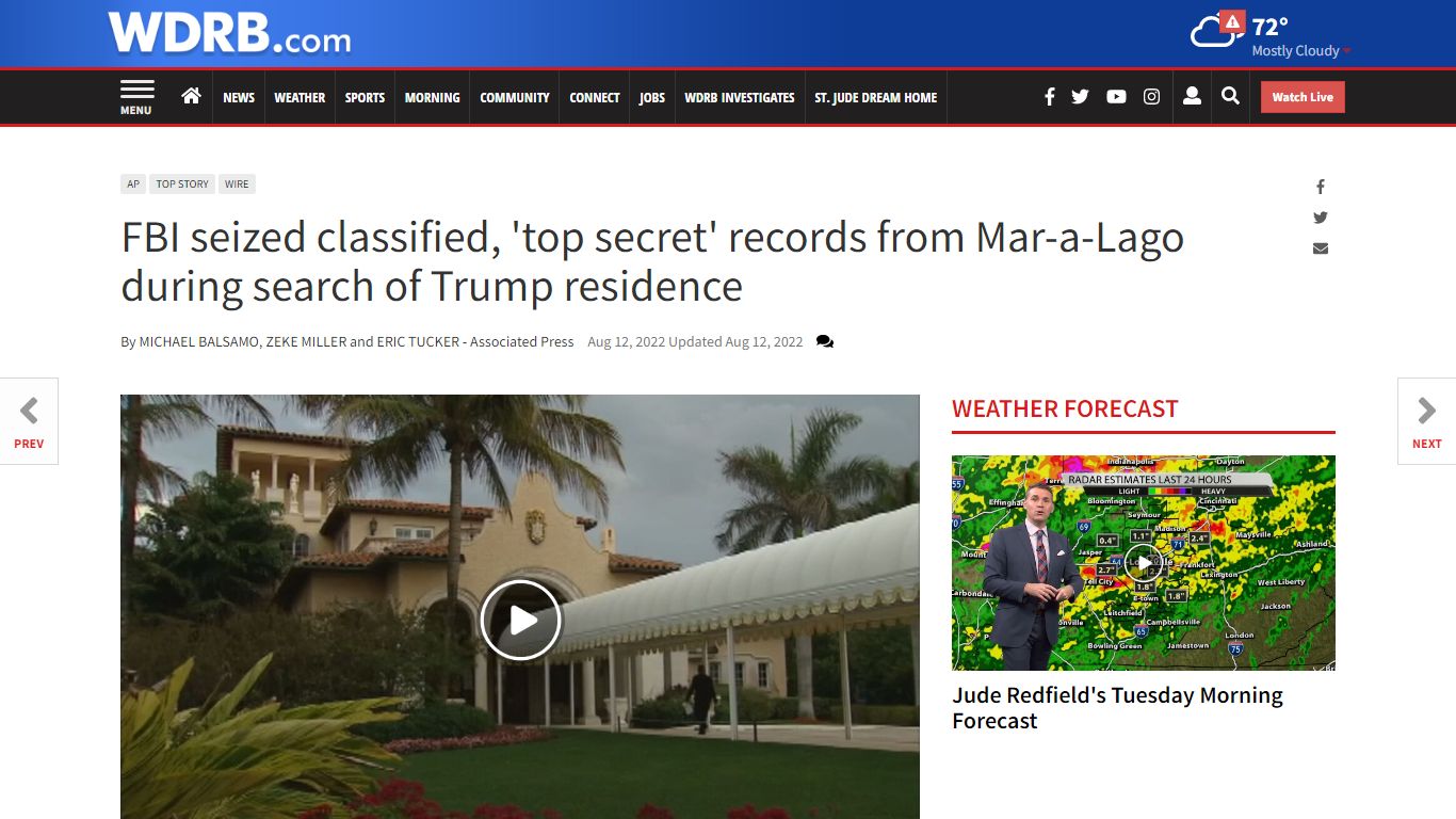 FBI seized classified, top secret records from Mar-a-Lago during search ...